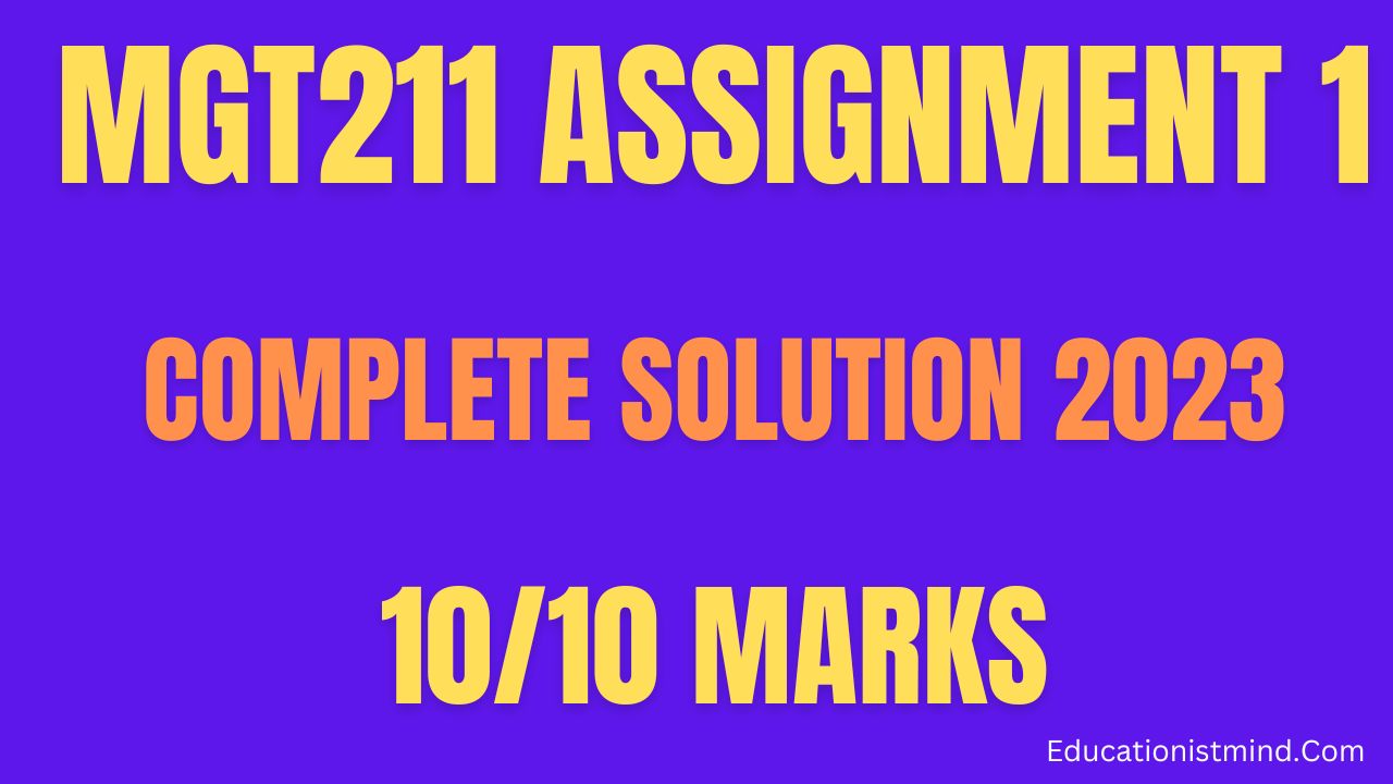 mgt211 assignment solution 2023